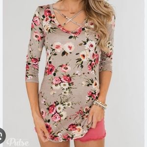 Floral Criss Cross Top